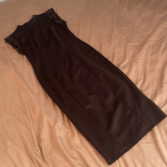 NWOT Tall midi high neck pencil dress with cut out back and shoulder detail - Picture 5 of 8